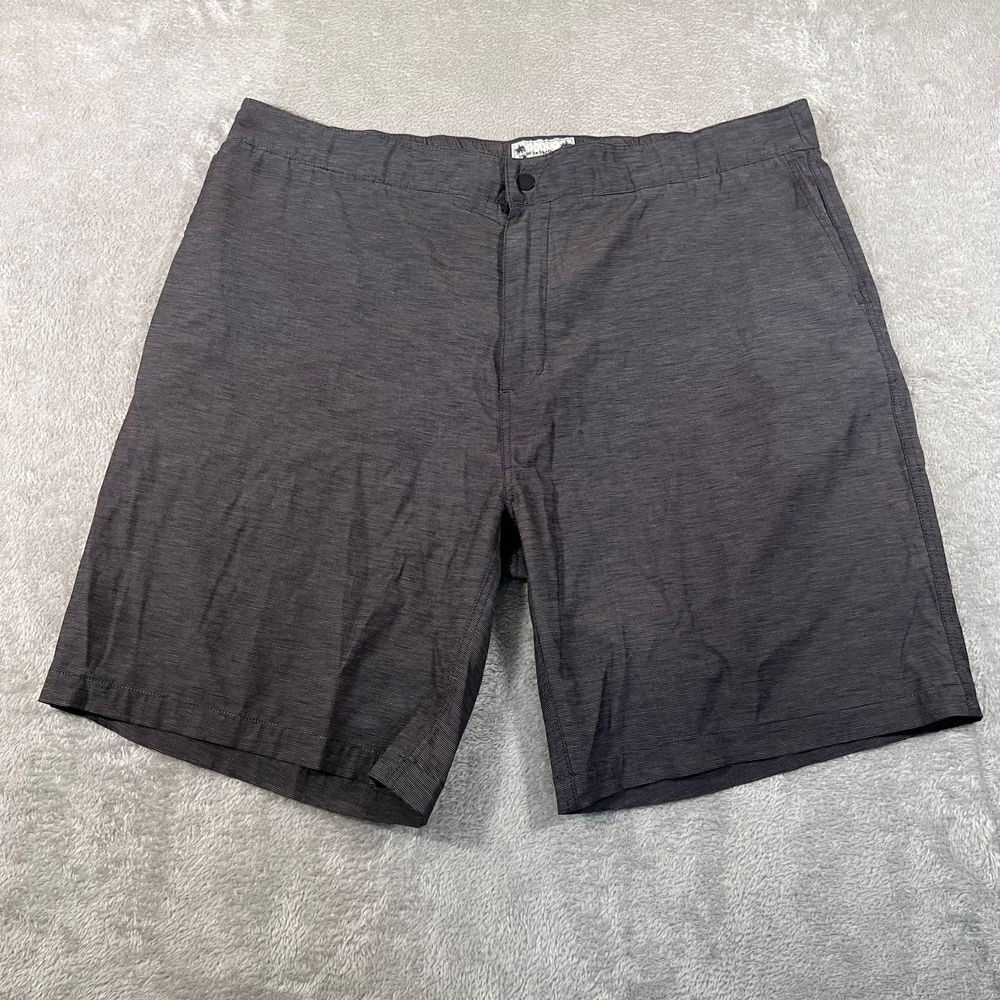 Reyn Spooner Men's Aloha Hybrid Shorts Size 40 Gray Striped Walk Beach 9" Inseam